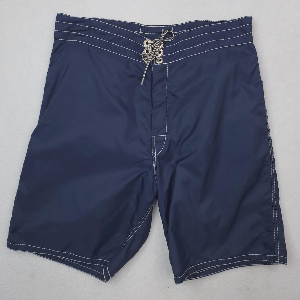 Birdwell Beach Britches Board Shorts Mens 30 Blue Surf Swim‎ Trunks USA MADE 310